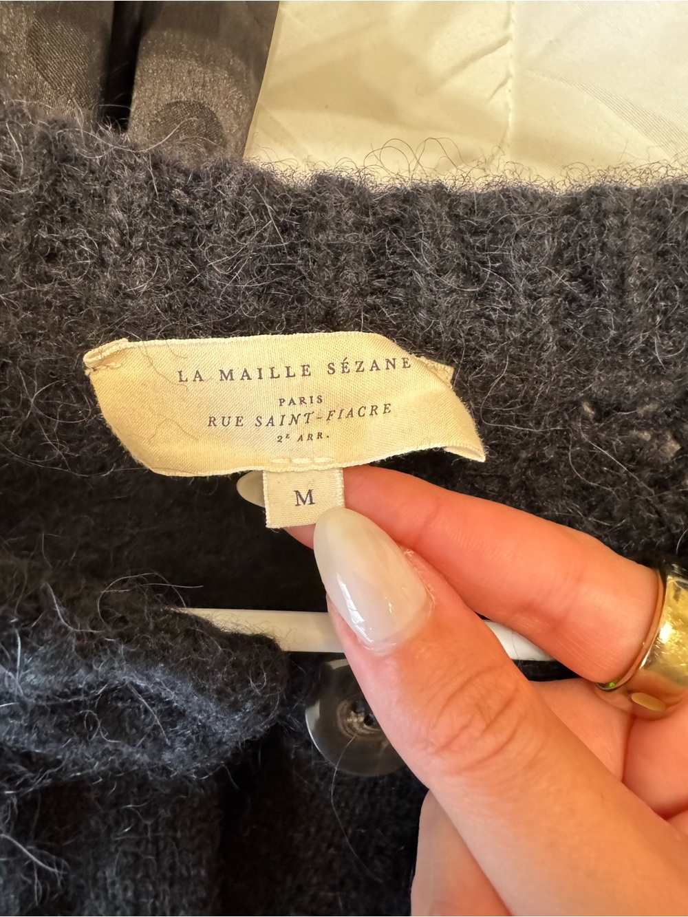 Sézane Emile Black Knit Cardigan - Picture 3 of 3